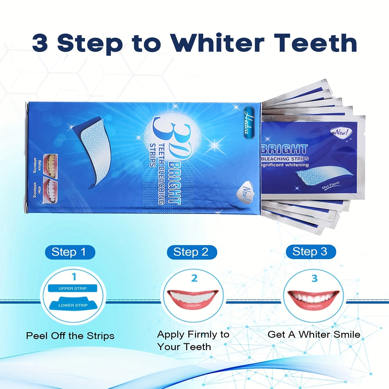 3D Bright Dents Blanches